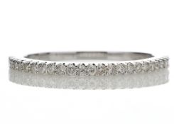 9ct White Gold Diamond Half Eternity Ring 0.25