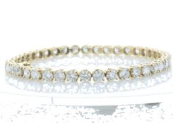 18ct Yellow Gold Tennis Diamond Bracelet 10.15