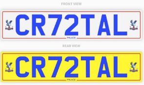 *CRYSTAL* Cherished Private Number Plate on Retention Certificate CR72TAL