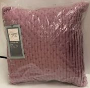 12 x Elegant Living Glass Beaded Duck Feather Filled Violet Cushion RRP 107.00