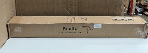 Scelto 6.7ft adjustable parasol. RRP £80 - GRADE U
