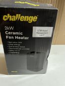 Challenge 2kW Ceramic Fan Heater. RRP £32 - GRADE U