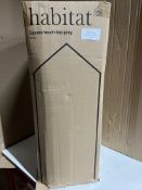 Habitat square touch top grey Bin 30L. RRP £40 - GRADE U