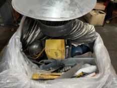 Selection of tools and air extraction unit for a car spray workshop. RRP £1000 - GRADE U