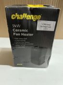Challenge 2kW Ceramic Fan Heater. RRP £32 - GRADE U