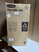 Curver Deco Bin 40L. RRP £40 - GRADE U