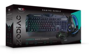 (38/5P) Lot RRP £190 Ð 4x Red5 Gaming Items. 2x Zodiac Gaming Bundle RRP £45 Each. 2x Nova Gaming...