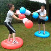 (305/2K) Lot RRP £140. 4x Duel Battle Inflatable Gladiator Game RRP £35 Each. (All Units Have Ret...