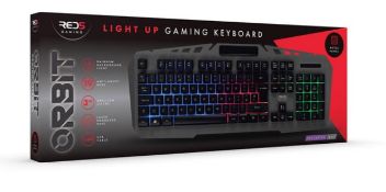(187/10F) Lot RRP £140 Ð 6x Gaming Items. 1x Red5 Orbit Light Up Gaming Keyboard RRP £20. 1x Red5...