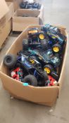 (266/10J) Contents Of Box Ð A Quantity Of Mixed RC Cars & Controllers. (All Units Have Return To...