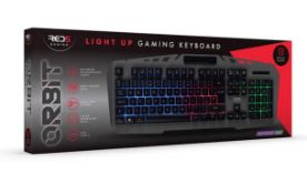 (40/5P) 7x Red5 Gaming Items. 2x Orbit Light Up Keyboard RRP £20 Each. 3x Orbit Light Up Gaming M...