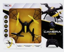 (60/5N) Lot RRP £225. 5x Red5 RC Camera Drone Yellow/Black RRP £45 Each. (All Units Have Return T...