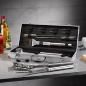 (97/5O) Lot RRP £100. 4x Barbecue Tool Set With Carry Case RRP £25 Each. (All Units Have Return T...