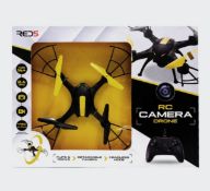 (256/10H) Lot RRP £225. 5x Red5 RC Camera Drone Yellow RRP £45 Each.. (All Units Have Return To M...