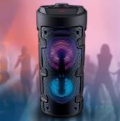(13/5L) Lot RRP £120. 3x Typhoon 101 MK4 Wireless Bluetooth Party System With Disco Lighting RRP...
