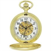 Gold Skeleton Pocket Watch