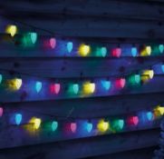 (102/M1R) Lot RRP £110. 2x 200 LED Pinecone Lights Multicoloured . (Mains Operated Outdoor).