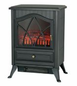 (60/M1B) RRP £80. Arlec Fireplace Heater With Realistic Flame Effect 1800W Grey. (Model EFH218GYG...