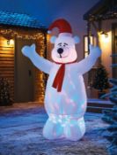 (101/M1R) Loty RRP £215 Ð 4x Christmas Inflatable Items. 3x 6ft Inflatable Bear With Disco Light...
