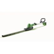 (18/Mez/1D) RRP £99. Powerbase 20V Cordless Pole Hedge Trimmer 41cm. (Battery & Charger Seen).