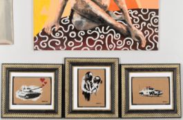 Banksy Aerosol and Stencil Artwork - Set of 3