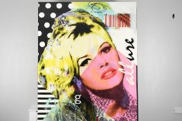 Jeffrey Bisaillon Very Large Mixed Media Original Painting.