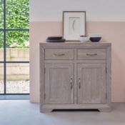 (19/Mez) RRP £419.99. Willow Solid Oak With Light Grey Wash Small Sideboard.