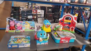 (252/7N) Lot RRP £108 - 9x Items. 3x Peppa Pig Items Ð 1x Peppas Bubble Party RRP £15, 1x Talking...