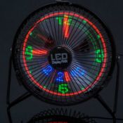 (58/R9) Lot RRP £140. 7x Desktop LED Clock Fan RRP £20 Each. (All Units Have Return To Manufactur...
