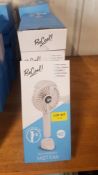 (247/9A) Lot RRP £144. 12x Be Cool Rechargeable Mist Fan White RRP £12 Each. (All Units Have Retu...