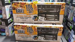 (115/7F) Lot RRP £100. 4x BBQ Tool Set RRP £25 Each. (All Units Have Return To Manufacturer Stick...