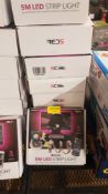 (124/R8) Lot RRP £160. 8x Red5 5M LED Strip Light With Remote Control RRP £20 Each. (All Units Ha...