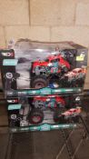 (148/R8) Lot RRP £90. 2x Red5 Monster Truck RC Red RRP £45 Each. (All Units Have Return To Manufa...