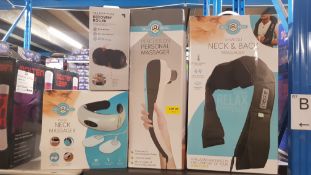(79/7B) Lot RRP £205 - 5x Massage Items. 2x Well Being Shiatsu Neck & Back Massager RRP £50 Each....