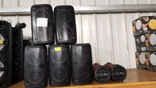 (144/9C) Lot RRP £260 - 6x Bluetooth Speakers. 5x iDance B2X Blaster Party Speaker RRP £40 Each....