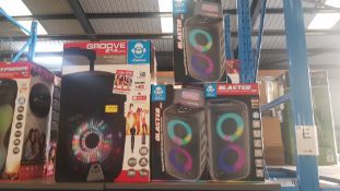 (250/1D) Lot RRP £179. 4x iDance Bluetooth Speaker Items. 1x Groove 214 MK2 Portable All In One 1...