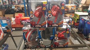 (134/R8) Lot RRP £150. 5x Marvel 3D Deco Light RRP £30 Each. 1x Thor Hammer. 1x Captain America S...