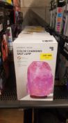 (245/9H) Lot RRP £150. 6x Sharper Image Colour Changing Salt Lamp RRP £25 Each. (All Units Have...