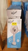 (246/9A) Lot RRP £144. 12x Be Cool Rechargeable Mist Fan White RRP £12 Each. All Units Have Retu...
