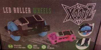 (63/R9) Lot RRP £160. 8x Xootz LED Roller Wheels RRP £20 Each.