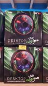 (94/7D) Lot RRP £200. 10x Red5 Desktop LED Clock Fan RRP £20 Each. (All Units Have Return To Manu...