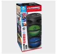 (241/2D) RRP £99. iDance Typhoon 500W Party Speaker. (Unit Has Return To Manufacturer Stickers)...