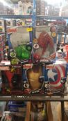 (131/R8) Lot RRP £150. 5x Marvel 3D Deco Light RRP £30 Each. 1x Deadpool. 1x Hulk Right Fist. 1x...