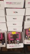 (123/R8) Lot RRP £160. 8x Red5 5M LED Strip Light With Remote Control RRP £20 Each. (All Units Ha...