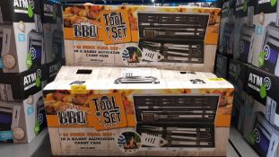 (114/7F) Lot RRP £100. 4x BBQ Tool Set RRP £25 Each. (All Units Have Return To Manufacturer Stick...