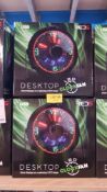 (95/7D) Lot RRP £200. 10x Red5 Desktop LED Clock Fan RRP £20 Each. (All Units Have Return To Man...