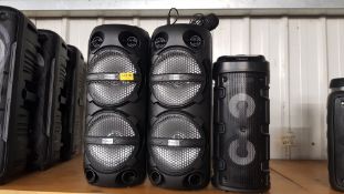 (143/9C) Lot RRP £267. 3x iDance Bluetooth Speakers. 2x Typoon 200 Portable RRP £59 (1x With Micr...