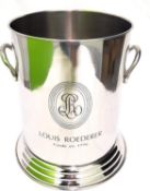 Silver Champagne/Prosecco Cooler/Ice Bucket Louis Roederer NEW