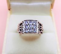Artisan Sterling Silver Tanzanite Ring with Gift Pouch