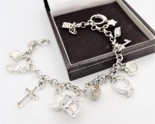 Sterling Silver Charm Bracelet.